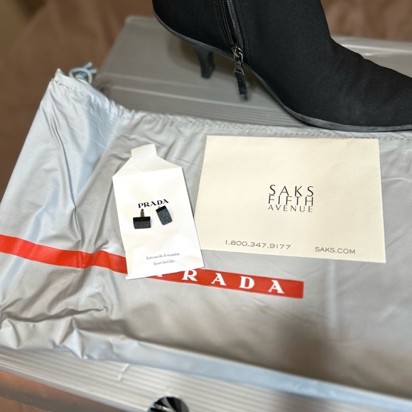 PRADA- Ankle Booties Black Suede Calzature Donna Camoscio 6 - Picture 5 of 6